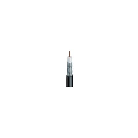 Cable Wholesale Quad Shield Direct Burial/Outdoor rated Bulk RG6U Coaxial Cable, Black, 18 AWG, 3 GHz, Spool, 10X4-722NH