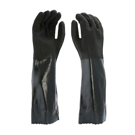 Pip PVC Dipped Glove with Interlock Liner and Rough Sandy Finish, 18" Length, 12PK 4350