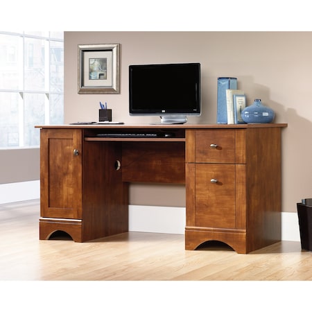 Sauder Home Office Computer Desk, 29.016 in H, 59.449 in W X Brushed Maple 402375