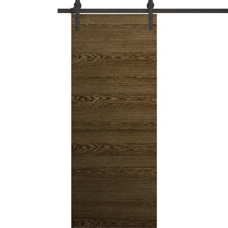 Sartodoors Modern Barn Door 18 x 80 inches, Ego 5000 Marble Oak, 6.6FT Rail Track Heavy Hardware Set, Solid EGO5000BD-B-DMR-18