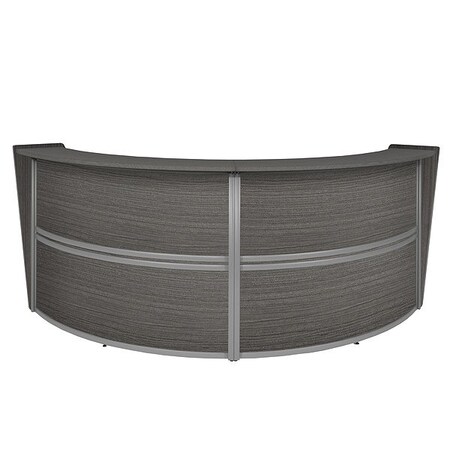 Regency Reception Desk, Steel Frame, 124 1/4 in W 77292GY