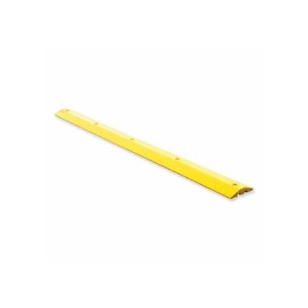 Checkers Recycled Plastic Parking Stop, 106 in L x 10 in W x 2 in H, Yellow, w/SL Spike HDW 916-SB9S-SY