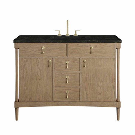 James Martin Vanities Kinnsden 48" Single Vanity, Weathered Oak w/ 3 CM Phantome Eclos Top D680-V48-WTO-3PHT