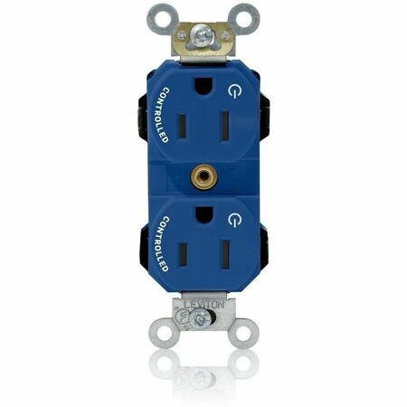 Leviton Straight Blade Receptacle, 5-15R, 15 A, 125V AC, Flush Mount, Self-Grounded M5262-2SU