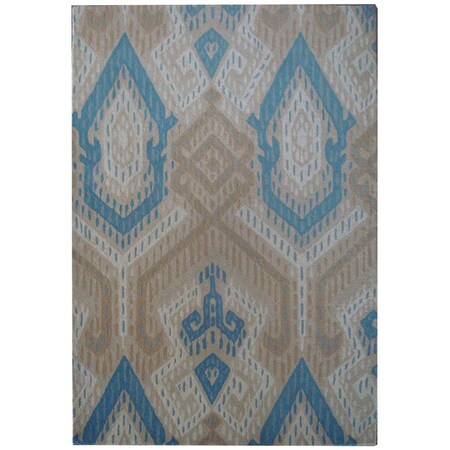 Safavieh 8 x 10 ft. Large Rectangle Contemporary Wyndham Beige and Blue Hand Tufted Rug WYD373B-8