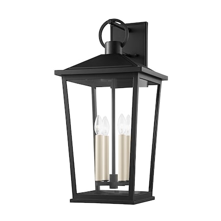 Troy Lighting Soren 4 Light Wall Sconce 12.75 In. Textured Black B8904-TBK
