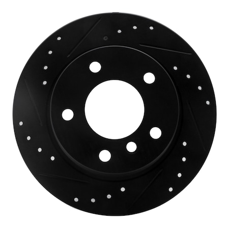 Dynamic Friction Co DFC Brake Rotor - Drilled and Slotted - Black 633-31060L