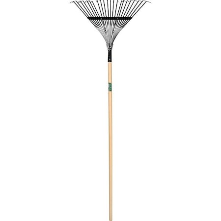 Union Tools Leaf Rake, 22 Tines, 48 in L Hardwood Handle 64430