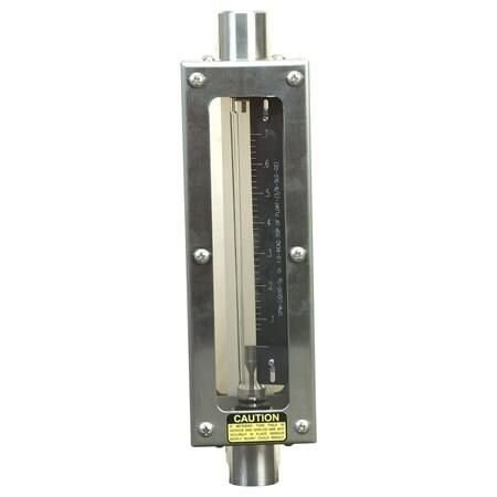 Omega Variable Area Flow Meter, High Accuracy, SS Frame, Water, 0.074 GPM to 0.74 GPM, 250 psi, 1/2 " NPT FL601G