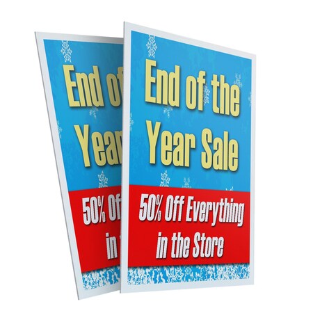 Signmission End Of The Year Sale 50% Off Everything, Plastic Signs Only 24 In x 36 In, Corrugated Plastic, 2PK CSB-2436-2PACK-EndOfTheYearSale50%OffEve