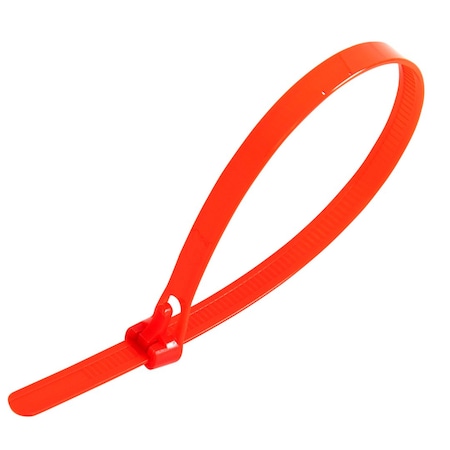 Gtse Red Reusable Trigger Zip Ties - 10in, 50lb Tensile Strength, 100PK RCT10-50-RED-100