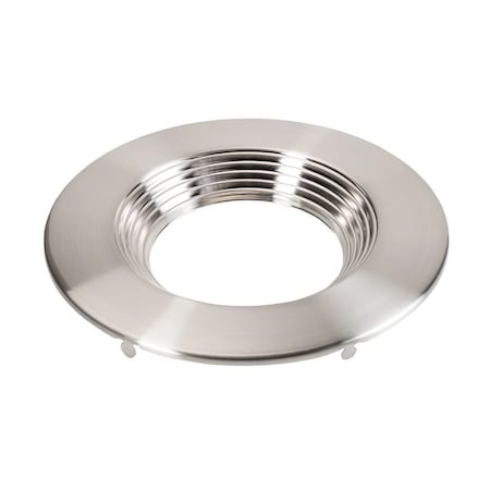 Keystone 4In Interchangeable Trim for Baffled 4in Residential Circular Downlight, Brushed Nickel KT-TRIM-RD-4CB-BN