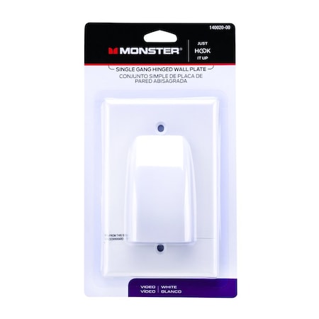 Monster Cable Just Hook It Up White 1 gang Plastic Home Theater Wall Plate 140020-00