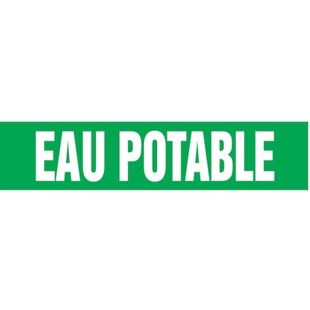 Accuform FRENCH PIPE MARKER EAU POTABLE CRPK575STC