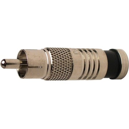 Platinum Tools RCA-Type Nickel SealSmart Coaxial Compression RG6 Connector (25 Pieces Bulk Packaging) 18051