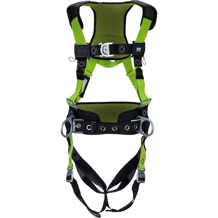 Miller Construction Comfort Full-Body Harness, w/5 Points of Adjustment, w/Back / Front D-Rings, and Belt, and H5CC221123