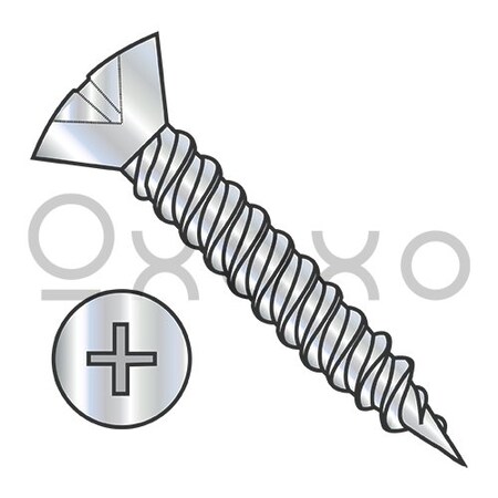 Oxoxo 6-18X5/8 Phillips Oval Hinge Screw Twinfast Fine Thread Fully Threaded Zinc Bake, 10000PK 572882