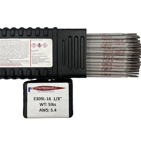 Star Tech Weld Stainless Steel E309L-16 Stick Welding Electrode 1/8" X 14" 5LBS Stick Welding Rod, 1/8" E309L-16-125-5