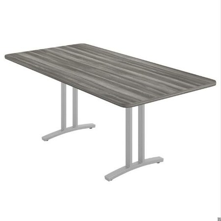 Correll Rectangle Modern Design Conference Table, 72 in W, Particleboard Top, Driftwood CC3672R-52-14-52
