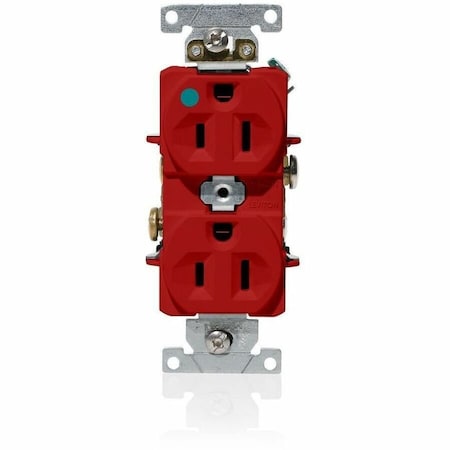 Leviton Dup HG 15A 125V Self-Gr Red C8200-R