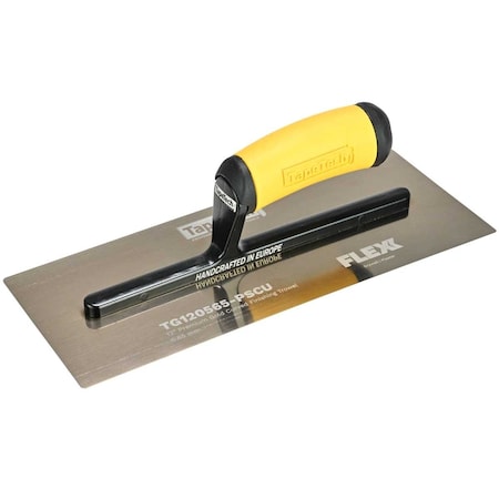 Tapetech 12in Premium Gold Curved Finishing Trowel TG120565-PSCU