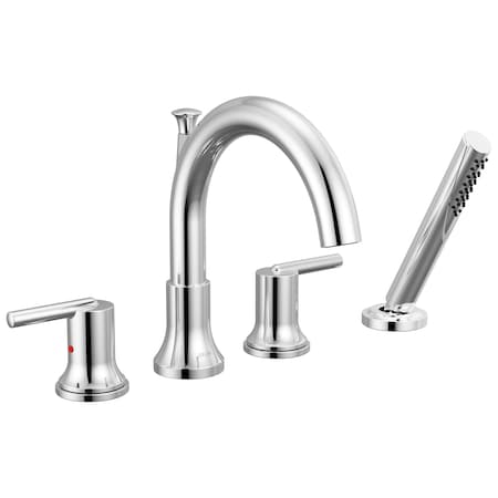 Delta Faucet Tub With Hand Shower Trim, 4, Chrome T4759