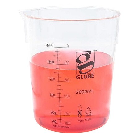 Zoro Select Beaker, Plastic, Colorless 3652-2M