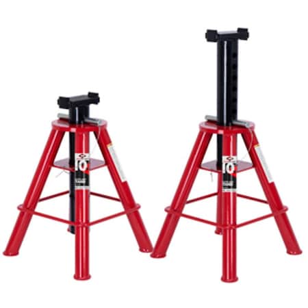 American Forge & Foundry 10 Ton Pin-Style Truck Stand, Red, 2PK IN3309B