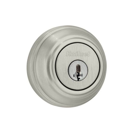 Kwikset Single Cylinder Deadbolt SmartKey with 6AL Latch and STRKP Strike Pack which includes Square 980-15S.STRKP