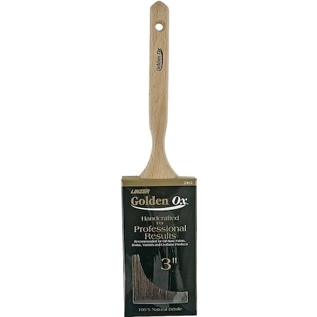 Linzer WC Paint Brush, 3 in W, 3 in L Bristle, Very Fine China Bristle, Flat Sash Handle 2462-3
