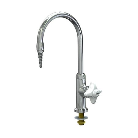 Watersaver Manual Laboratory Faucet, Single Hole Mount, Chrome 1 Hole L684