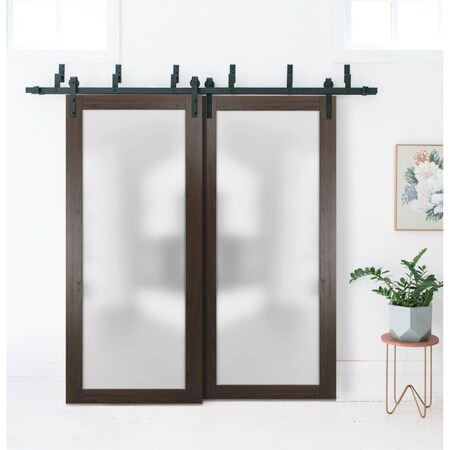 Sartodoors Sliding Closet Barn Bypass Doors with Hardware Planum 2102 Solid Core Modern Interior PLANUM2102BBB-CA-36
