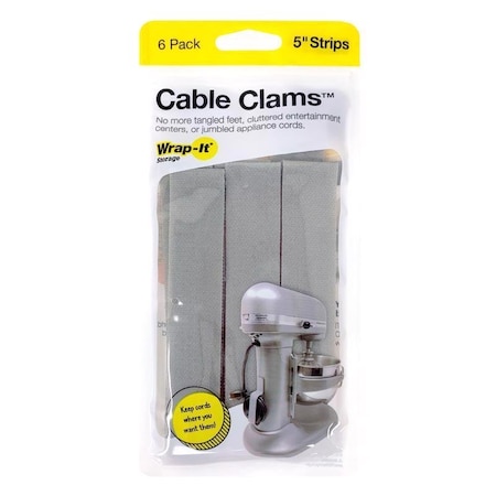 Wrap-It STRIP SLF ADHESV GRY 5 IN.L, 6PK 406-CC-5LX-GR