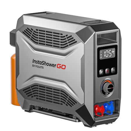 Fogatti 19000BTU, Outdoor Camping Portable Propane Gas Tankless Water Heater with Water Pump, Point-of-use FP19AG