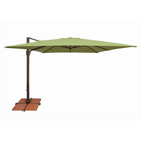 Simplyshade 10 ft. Bali Square Cantilever Umbrella With Cross Base Ginkgo SSAD45-10SQ-00/54011