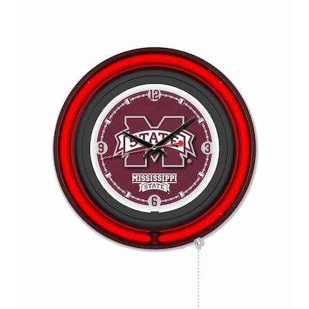 Holland Bar Stool Mississippi State University 15 Double Neon Wall Clock Clk15BK