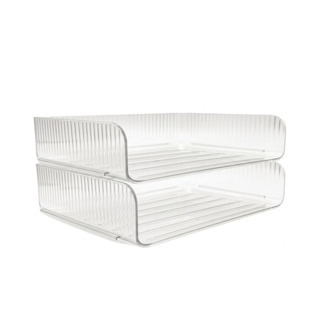 Azar Displays Horizontal File Paper Tray, 2PK 556932-2PK