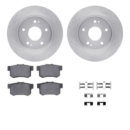Dynamic Friction Co DFC Brake Rotor with 5000 Brake Pads and Hardware Kit 6512-59249
