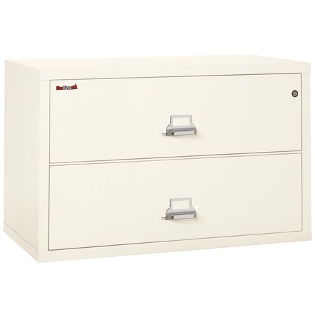 Fireking 2 Drawer, 1 Hr Fire & Impact Rated, 44" Wide Lateral Ivory White 2-4422-CIW