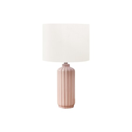 Monarch Specialties Lighting, 23"h, Table Lamp, Pink Ceramic, Ivory / Cream Shade, Contemporary, Modern I 9871