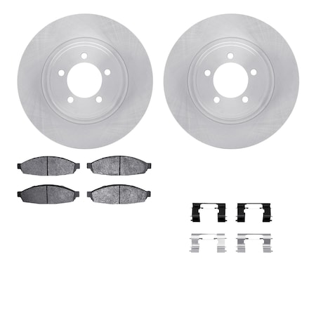 Dynamic Friction Co DFC Brake Rotor with 5000 Brake Pads and Hardware Kit 6512-55046