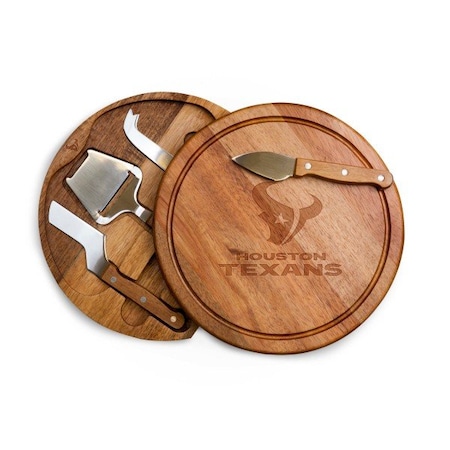 Picnic Time Family Of Brands Houston Texans - Acacia Circo Cheese Cutting Board & Tools Set, (Acacia Wood) 855-04-512-133-2