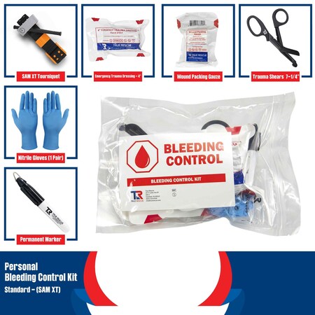 True Rescue Personal Bleeding Control Kit, Standard with SAMXT TRBC3-S-SAMXT