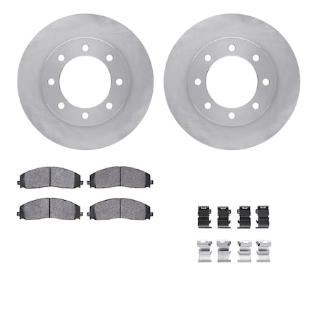 Dynamic Friction Co DFC Brake Rotor- Heavy Duty Brake Pad includes Hardware 6412-54290