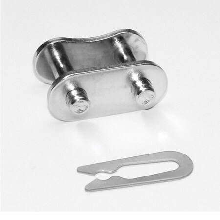 Senqcia Hi-Max Single Strand Spring Clip Connecting Link, 35NP chain, 3/8 P, .65 OAW, .141 Pin, Stl 35NPHMCL