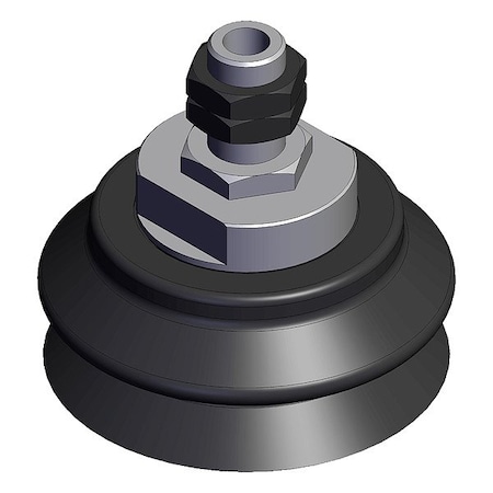 Smc Vacuum Pad, Black, Bellows Pad ZPT80HBN-A16