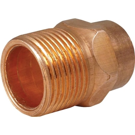 Epc Elkhart Products Pipe Adapter, 1/2 in, Sweat x MIP, Copper 80310CP