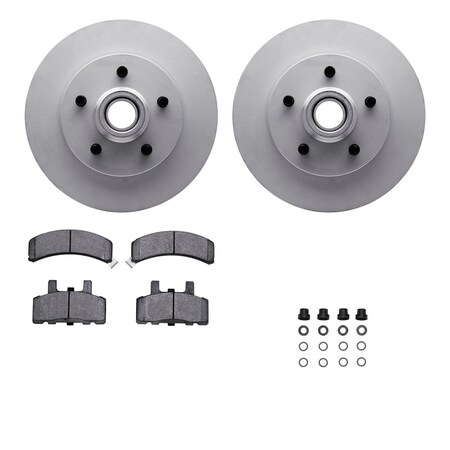 Dynamic Friction Co DFC GEOSPEC Coated Rotor- Heavy Duty Brake Pad includes Hardware 4412-48007