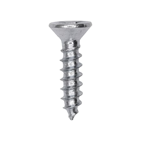 Auveco #12 x 1in Phillips Flat Head Wood Screw Zinc, 100PK 9575