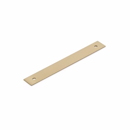Schaub 5in Center to Center Pub House Backplate for Pull Signature Satin Brass Finish 5105B-SSB